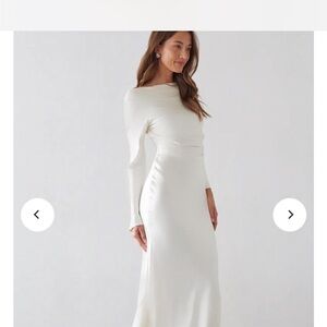 American Threads Ivory Long Sleeve Dress